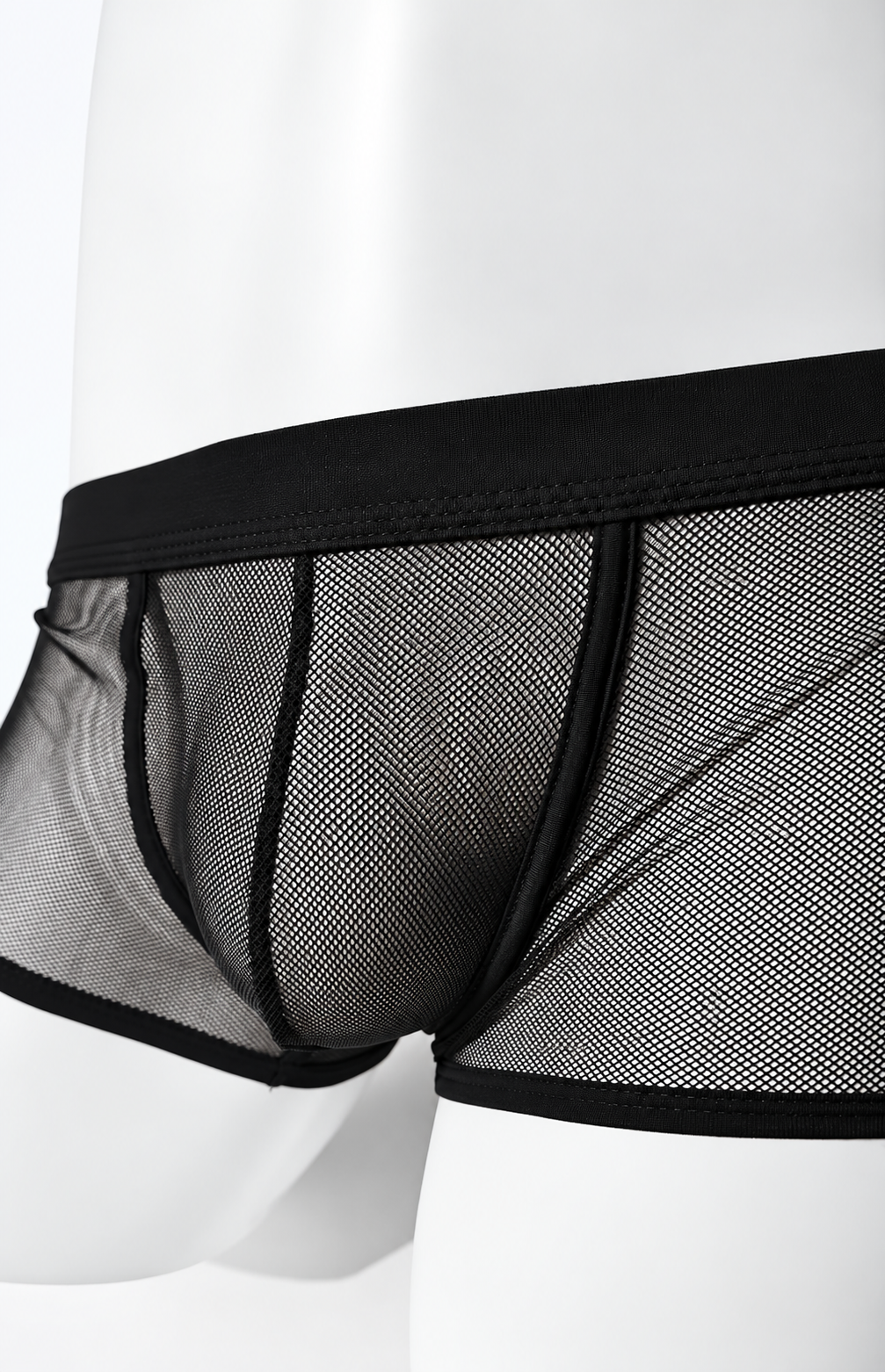 Men's Black Mesh Boxer Briefs 